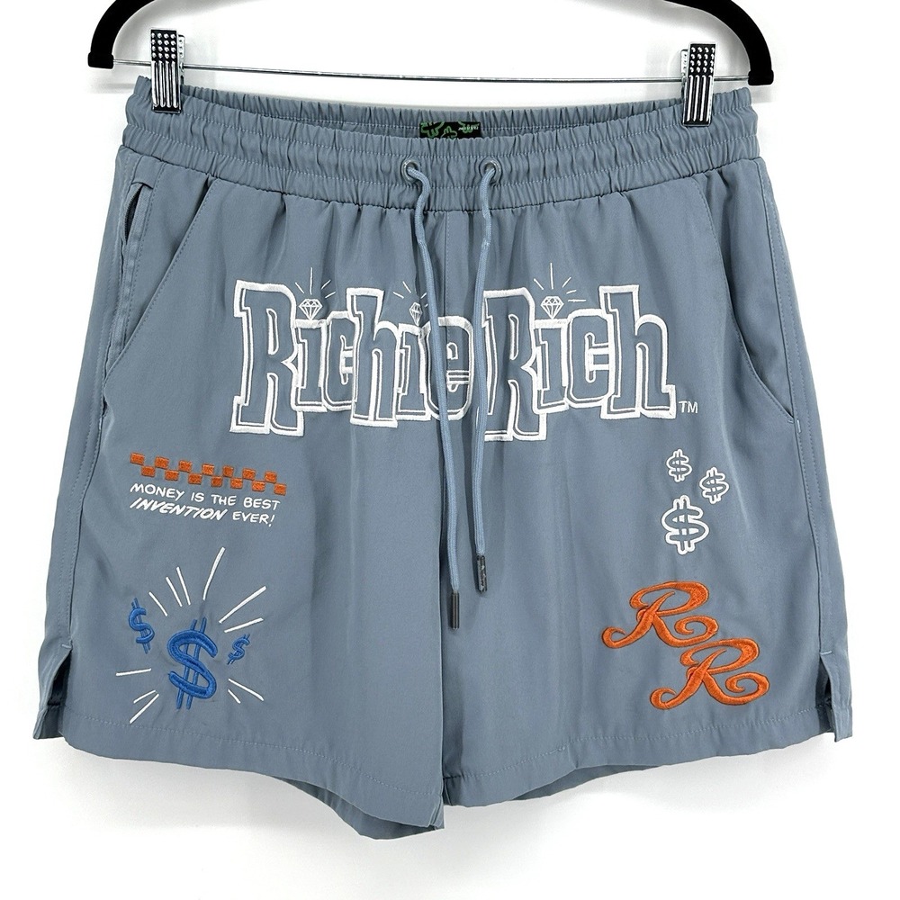 6' Richie Rich x Shoe Palace Men's Graphic Print Mesh Lined Athletic Short Sz M